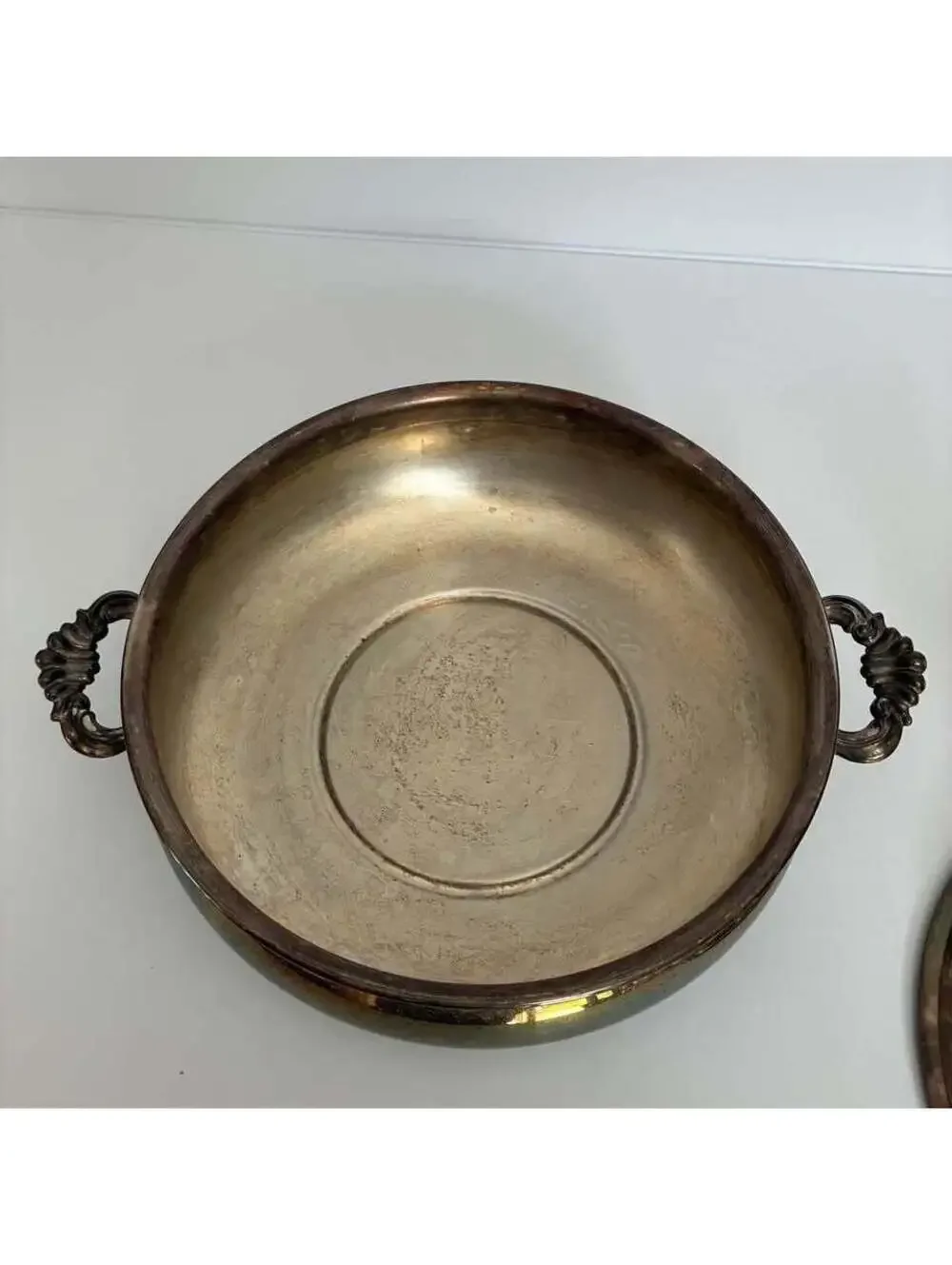 Vintage F.B. Rogers Silver Co 1544 Covered Casserole Serving Dish Rainbow Patina
